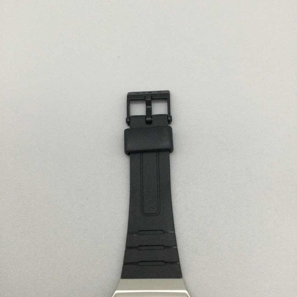 Casio 593 F-91W Mens Watch 33mm Silver Tone Black Resin Digital Alarm Chronoo